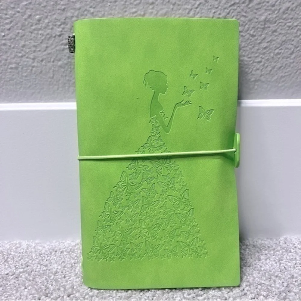 💚 New! Lime green butterfly girl notebook/ journal
